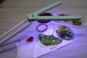 Curing and finishing the resin piece