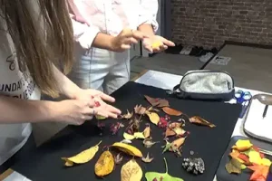 Arranging materials before pouring resin